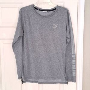 PUMA mens gray dry cell pullover sport athletic shirt.  Size M.